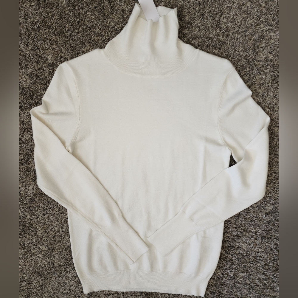 White Turtleneck Sweater